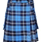 Ramsey Blue Hunting Tartan Modern Utility Scottish Kilt for Highland Dress