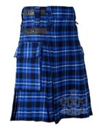 Ramsey Blue Tartan Kilt – Modern Utility Scottish Kilts - Image 2