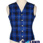 Ramsey Blue tartan Argyle waistcoat made to order for Highland wear and kilts
