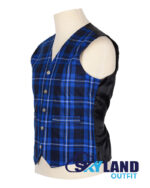 Ramsey Blue Tartan Waistcoat – Argyle Vest Made to Order - Image 2