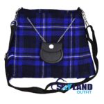 Ramsey Blue Tartan Ladies Kilt Shaped Purse Tote Bag for Highland Dress