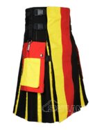 Red Black Yellow Hybrid Kilt – Custom Scottish Utility Kilt for Men - Image 2