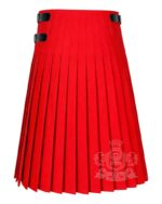 Red Wool 8-Yard Kilt | Premium Hand-Pleated Traditional Kilts - Image 3