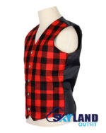 Red Black Rob Roy Tartan Waistcoat – Argyle Vest Made to Order - Image 2