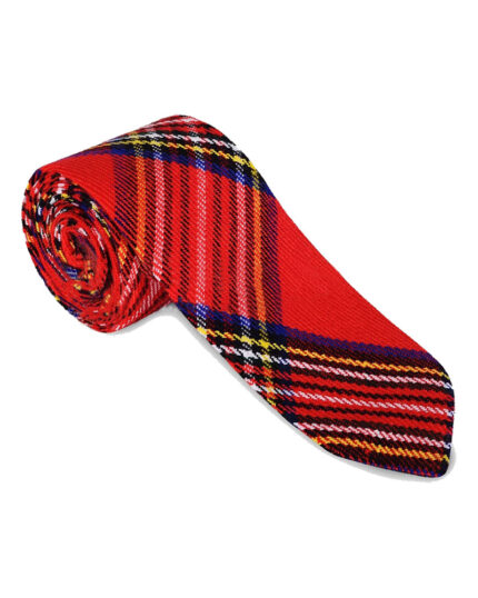 Royal Stewart Tartan NeckTie Scottish Clan Tie for Highland Dress