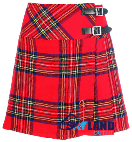 Royal Stewart Tartan Mini Billie Kilt Girls Modern Kilt Skirt for Highland Dress