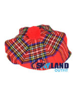 Royal Stewart Tartan Tam o' Shanter Scottish Flat Bonnet - Image 3