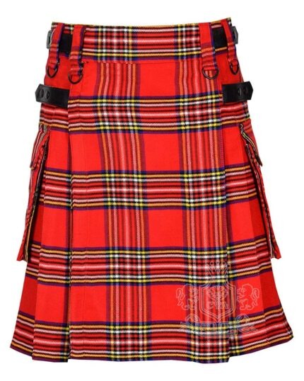 Royal Stewart Tartan Modern Utility Scottish Kilt for Highland Dress