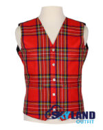 Royal Stewart tartan Argyle waistcoat made to order for Highland wear and kilts