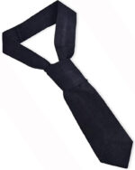 Solid Black Tartan NeckTie Scottish Clan NeckTies - Image 2