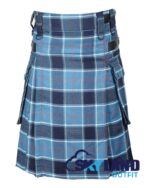 US Navy Tartan Modern Utility Scottish Kilt for Highland Dress
