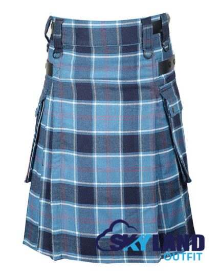 US Navy Tartan Modern Utility Scottish Kilt for Highland Dress