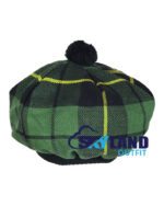 Wallace Hunting Tartan Tam o Shanter Scottish Flat Bonnet Hat for Highland Dress