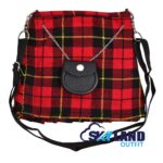 Wallace Tartan Ladies Kilt Shaped Purse Tote Bag for Highland Dress