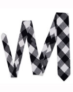 White, Black Rob Roy Tartan NeckTie Scottish Clan NeckTies - Image 2