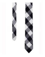 White, Black Rob Roy Tartan NeckTie Scottish Clan NeckTies - Image 3