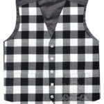White & Black Rob Roy Tartan Waistcoat | Argyle Vest