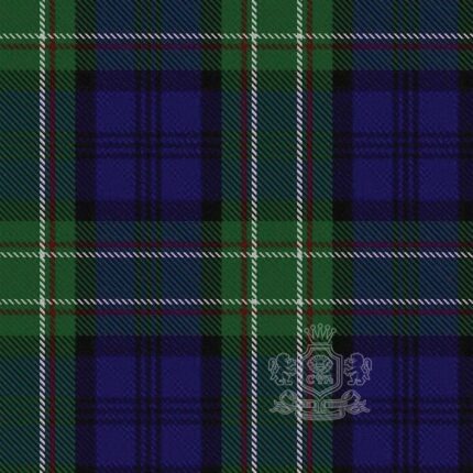 Allan Tartan wool fabric flat lay