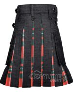 MacGregor Tartan Hybrid Utility Kilt | Black Denim - Image 2