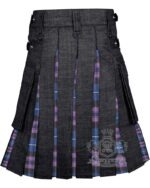 Pride of Scotland Tartan Hybrid Utility Kilt | Black Denim - Image 2