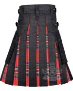 Royal Stewart Tartan Hybrid Utility Kilt | Black Denim - Image 2