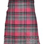 Ailsa Pink Tartan kilt front view