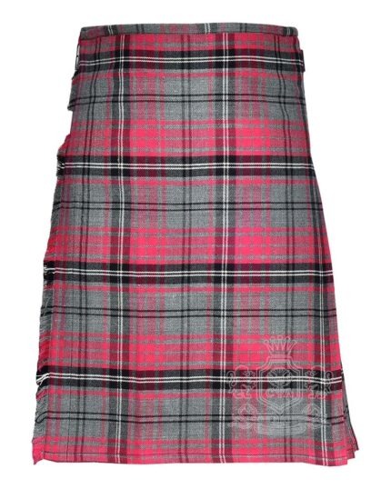 Ailsa Pink Tartan kilt front view
