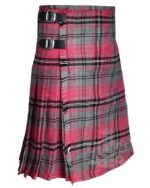 Ailsa Pink Tartan Kilt | 8 Yard Traditional Scottish Kilt - Image 2