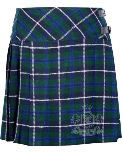 blue douglas tartan mini billie kilt