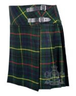 Hunting Stewart Tartan Mini Billie Kilt | Girls Celtic Skirt - Image 2
