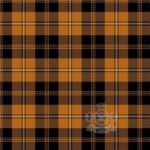 Johnstone Orange & Black Tartan fabric by the yard