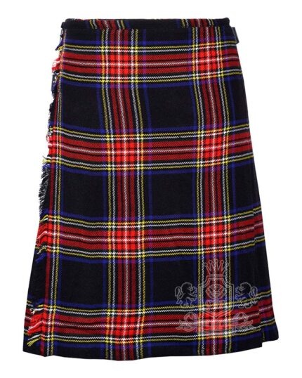 black-stewart-tartan-8-yard-kilt