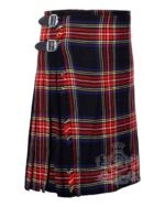 Black Stewart Tartan 8 Yard Kilt - Traditional Kilts for Men - Image 2