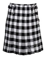 White, Black Rob Roy Tartan 8 Yard Kilt - Image 3