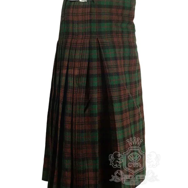 Brown Watch Tartan Maxi Skirt | Ladies Long Tartan Skirt