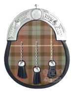Fraser Weathered Tartan Sporran with Silver Cantle