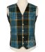 Anderson Tartan Vest in bold red green and black clan tartan, 5-button front view