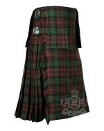 Brown Watch Tartan 8-Yard Kilt with Detachable Pockets