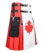 Canadian Flag Utility Kilt | Modern Patriotic Highland Wear - Image 2