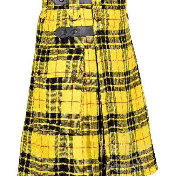 MacLeod of Lewis Tartan Utility Kilt with Adjustable Leather Straps