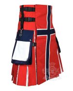 Norway Flag Utility Kilt | Modern Patriotic Highland Wear - Image 2