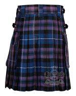 Pride of Scotland Tartan Utility Kilt with Adjustable Leather Straps - Image 4