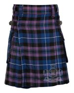 Pride of Scotland Tartan Utility Kilt with Adjustable Leather Straps - Image 3