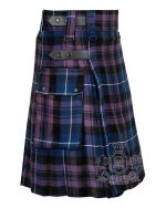 Pride of Scotland Tartan Utility Kilt with Adjustable Leather Straps