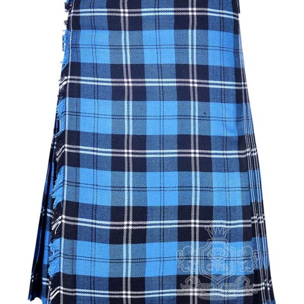Ramsey Blue Hunting Tartan 8 Yard Kilt | Traditional Scottish Kilt