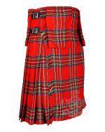 Royal Stewart Tartan 8-Yard Kilt with Detachable Pockets
