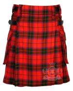 Scottish Rose Tartan Utility Kilt with Adjustable Leather Straps - Image 2
