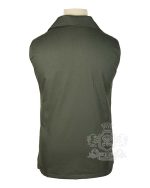 Olive Green Cotton Ghillie Sleeveless Shirt | Traditional Shirt - Image 3