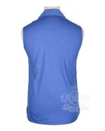 Royal Blue Cotton Ghillie Sleeveless Shirt | Traditional Scottish Shirt - Image 3