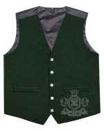 Solid Green Tartan Vest Argyle Waistcoat